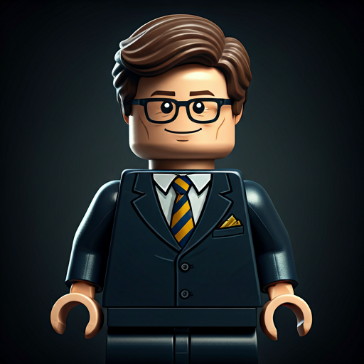 Lego minifigure avatar in professional suit